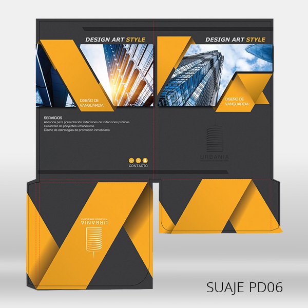 Folder corporativo en formato especial