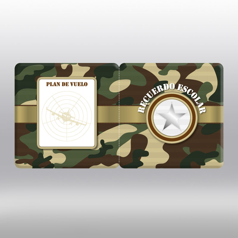 Carpeta ilustrada para fotografías escolares