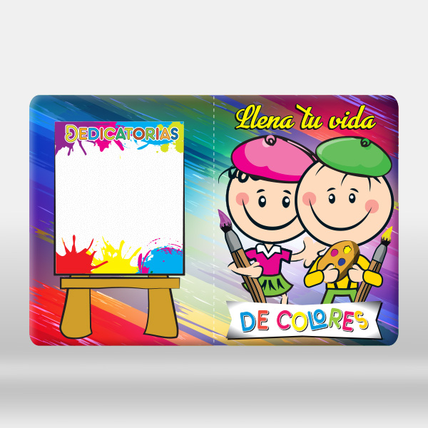 Carpeta ilustrada para fotografías escolares