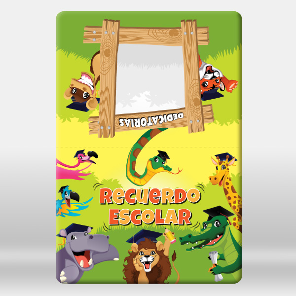 Carpeta ilustrada para fotografías escolares