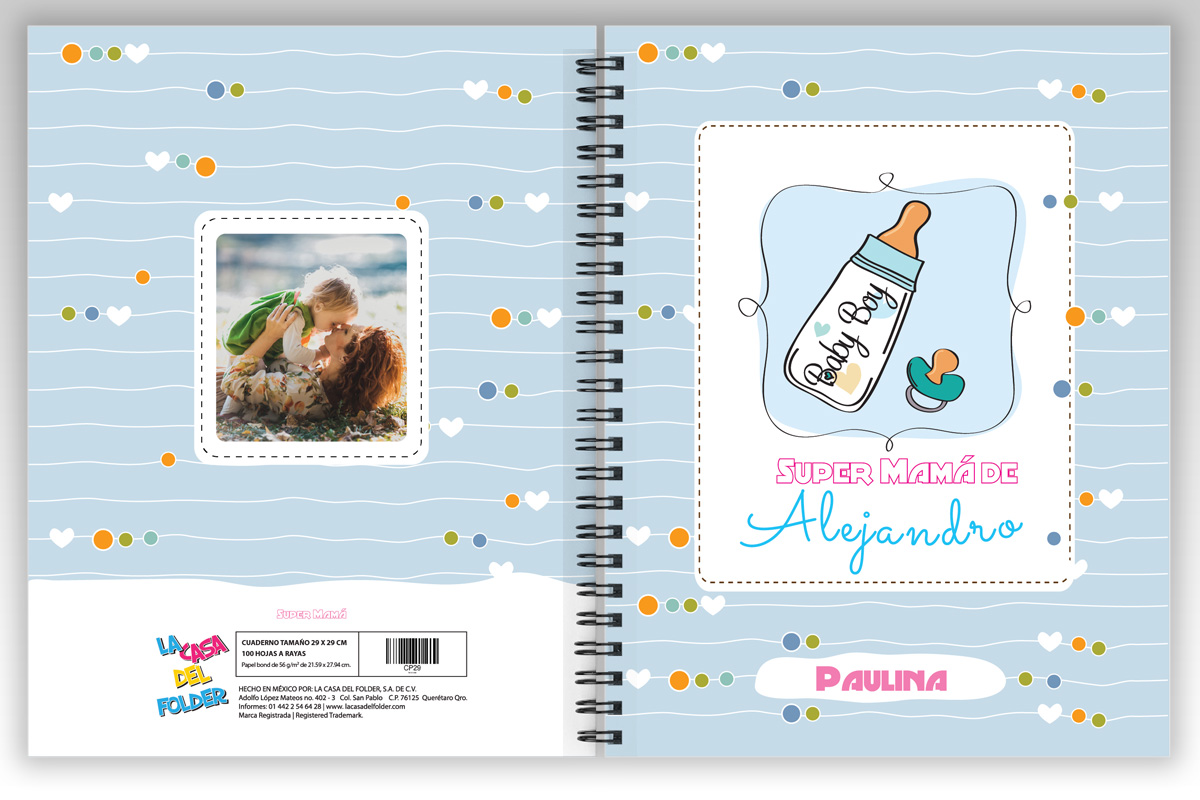 Cuaderno Personalizado con motivos de bebé
