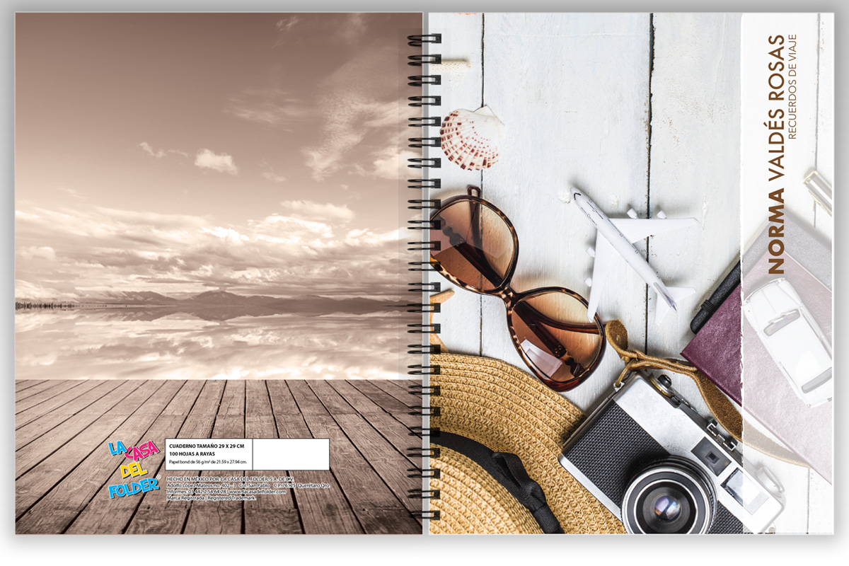 Cuaderno Personalizado con motivo de viaje