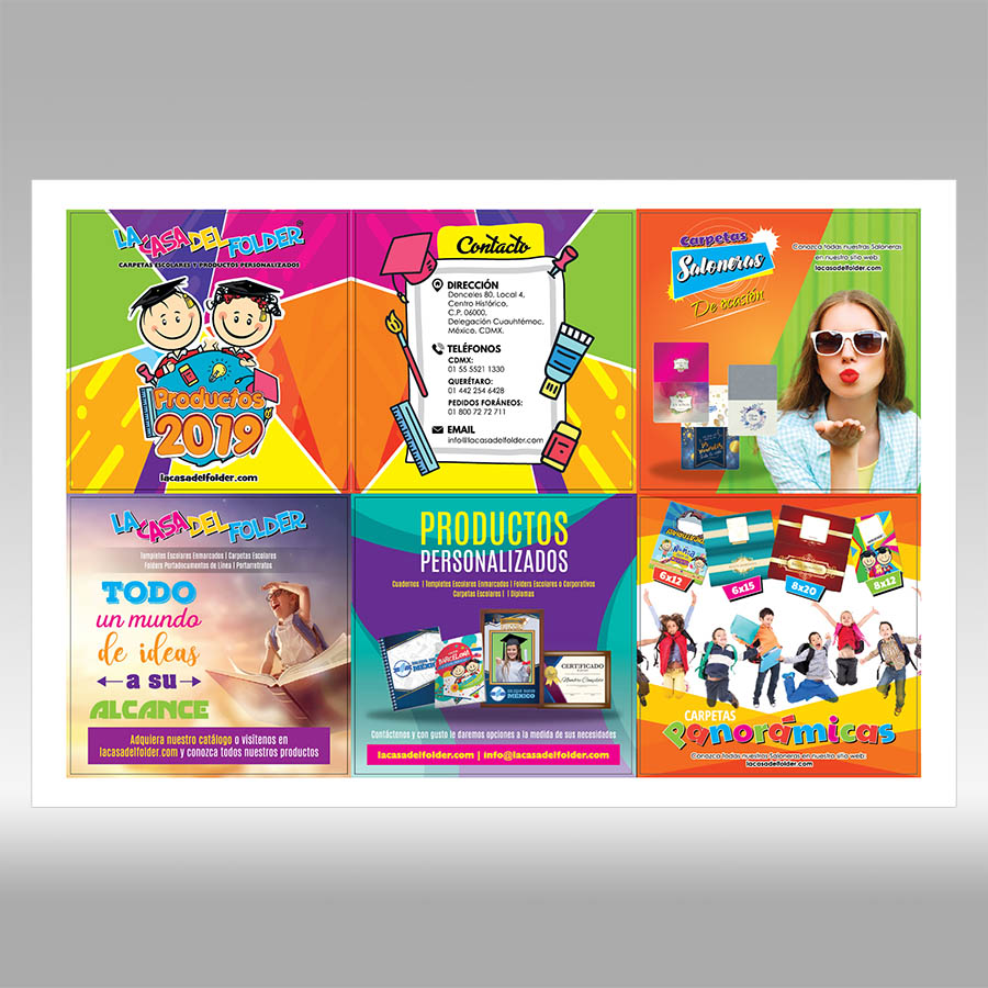 Páginas de folleto publicitario